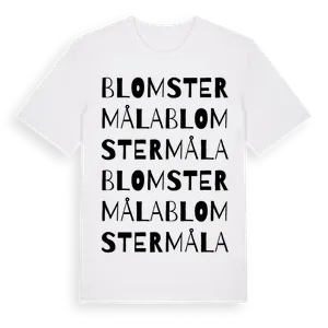 Blomstermåla ordlek t-shirt – ekologisk bomull t-shirt från Pinshirt