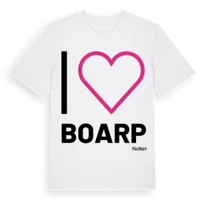 Jag älskar Boarp t-shirt stort tryck – ekologisk bomull t-shirt från Pinshirt