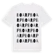White t-shirt med Boarp ordlek t-shirt
