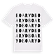 White t-shirt med Boaryd ordlek t-shirt
