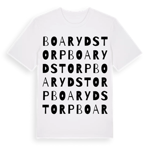 Boarydstorp ordlek t-shirt – ekologisk bomull t-shirt från Pinshirt