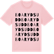 Pink Cotton t-shirt med Boarydsudd ordlek t-shirt