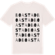 Vintage White t-shirt med Boastad ordlek t-shirt