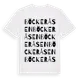 White t-shirt med Böckeråsen ordlek t-shirt