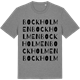 Mid Heather Gray t-shirt med Bockholmen ordlek t-shirt