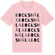 Pink Cotton t-shirt med Bocksmåla ordlek t-shirt