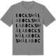 Mid Heather Gray t-shirt med Bocksmåla ordlek t-shirt