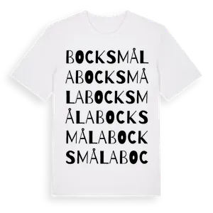 Bocksmåla ordlek t-shirt – ekologisk bomull t-shirt från Pinshirt