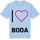 Blue Soul t-shirt med Jag älskar Boda t-shirt stort tryck