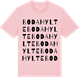 Pink Cotton t-shirt med Bodahylte ordlek t-shirt