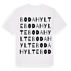 Bodahylte ordlek t-shirt – ekologisk bomull t-shirt från Pinshirt