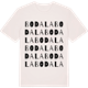 Vintage White t-shirt med Bodala ordlek t-shirt