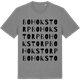 Mid Heather Gray t-shirt med Bohokstorp ordlek t-shirt