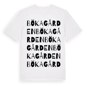 Bökagården ordlek t-shirt – ekologisk bomull t-shirt från Pinshirt