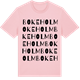 Pink Cotton t-shirt med Bokeholm ordlek t-shirt
