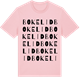 Pink Cotton t-shirt med Bokelid ordlek t-shirt