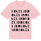 Pink Cotton t-shirt med Bokelund ordlek t-shirt