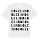 White t-shirt med Bokelund ordlek t-shirt