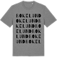 Mid Heather Gray t-shirt med Bokelund ordlek t-shirt