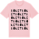 Pink Cotton t-shirt med Böket ordlek t-shirt