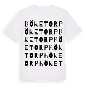Böketorp ordlek t-shirt – ekologisk bomull t-shirt från Pinshirt