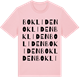 Pink Cotton t-shirt med Bokliden ordlek t-shirt