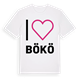 White t-shirt med Jag älskar Bökö t-shirt stort tryck