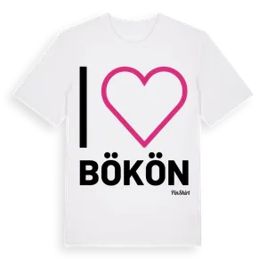 Jag älskar Bökön t-shirt stort tryck – ekologisk bomull t-shirt från Pinshirt