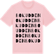 Pink Cotton t-shirt med Bokudden ordlek t-shirt