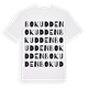 White t-shirt med Bokudden ordlek t-shirt