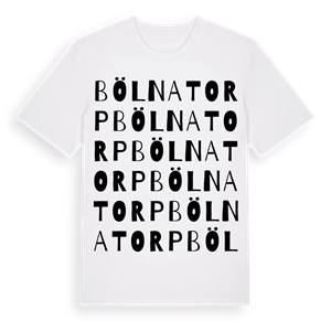 Bölnatorp ordlek t-shirt – ekologisk bomull t-shirt från Pinshirt