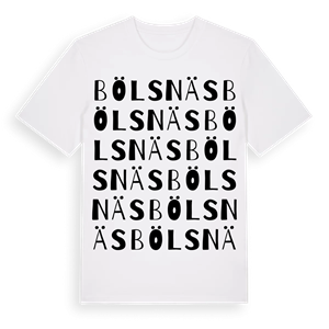 Bölsnäs ordlek t-shirt – ekologisk bomull t-shirt från Pinshirt
