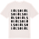 Vintage White t-shirt med Bölso ordlek t-shirt