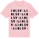Pink Cotton t-shirt med Bolsvik ordlek t-shirt