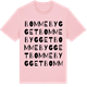 Pink Cotton t-shirt med Bommebygget ordlek t-shirt