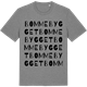 Mid Heather Gray t-shirt med Bommebygget ordlek t-shirt