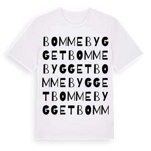 Bommebygget ordlek t-shirt – ekologisk bomull t-shirt från Pinshirt