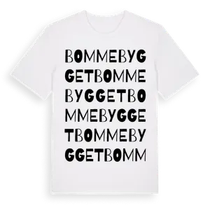 Bommebygget ordlek t-shirt – ekologisk bomull t-shirt från Pinshirt
