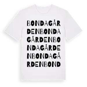 Bondagården ordlek t-shirt – ekologisk bomull t-shirt från Pinshirt