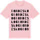 Pink Cotton t-shirt med Bondeskog ordlek t-shirt