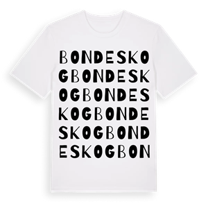 Bondeskog ordlek t-shirt – ekologisk bomull t-shirt från Pinshirt