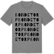 Mid Heather Gray t-shirt med Bondetorp ordlek t-shirt