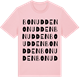 Pink Cotton t-shirt med Bonudden ordlek t-shirt