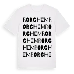 Borghem ordlek t-shirt – ekologisk bomull t-shirt från Pinshirt
