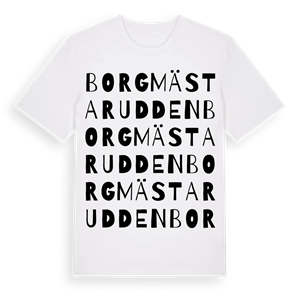 Borgmästarudden ordlek t-shirt – ekologisk bomull t-shirt från Pinshirt