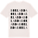 Vintage White t-shirt med Borlanda ordlek t-shirt
