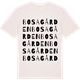 Vintage White t-shirt med Bosagården ordlek t-shirt