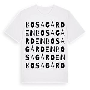 Bosagården ordlek t-shirt – ekologisk bomull t-shirt från Pinshirt