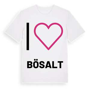 Jag älskar Bösalt t-shirt stort tryck – ekologisk bomull t-shirt från Pinshirt