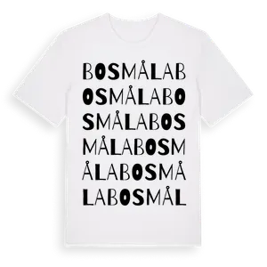 Bosmåla ordlek t-shirt – ekologisk bomull t-shirt från Pinshirt